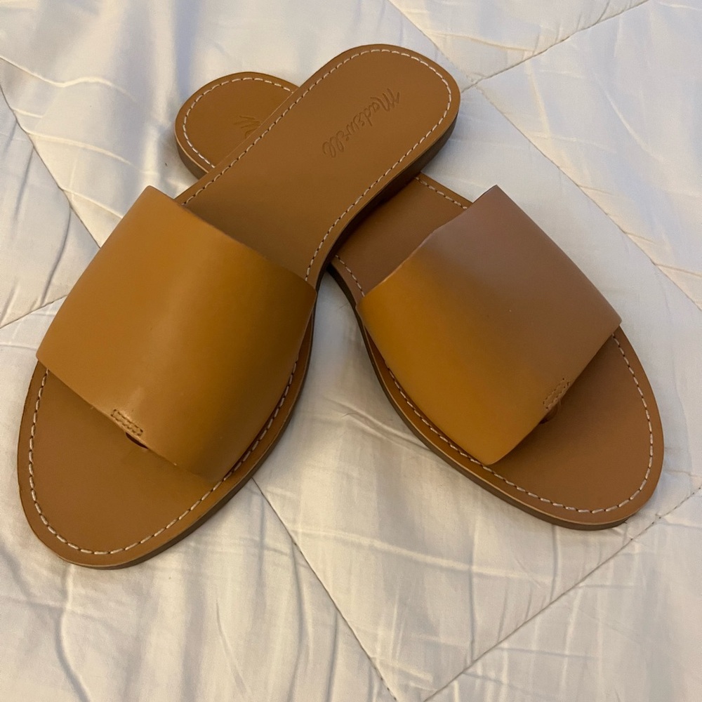 Madewell Tan Slide Sandals